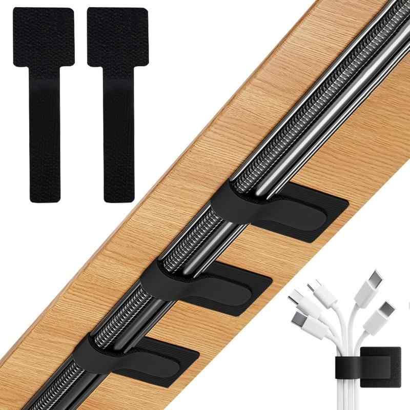 55個 ケーブルクリップ デスク下のフックとループのケーブル管理 【業界初・超強力...