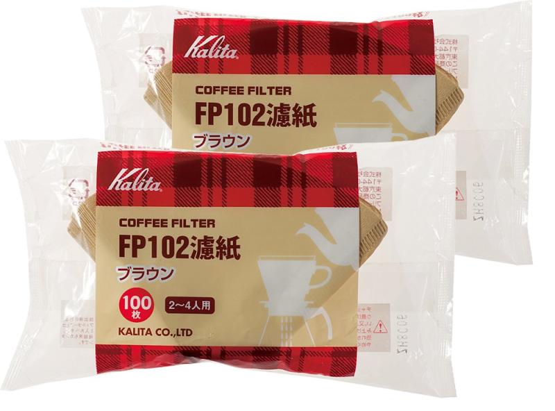カリタ Kalita うまみを引き出す コーヒー ペーパー フィルター 台形 2~4人用 FP102濾紙 200枚(100×2) ブラウン #13129 おしゃれ キャンプ アウトドア 喫茶店 アンティーク 結婚 祝い プレゼント 誕生