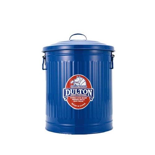 樂天商城 - ダルトン(Dulton) ミニガベージカンSサイズ 3.5L ブルー ゴミを入れる物こそ綺麗だと思う物を使いたい ふた付きゴミ箱 ブリキ缶 高さ240mm 直径185mm 100-105-BLS
