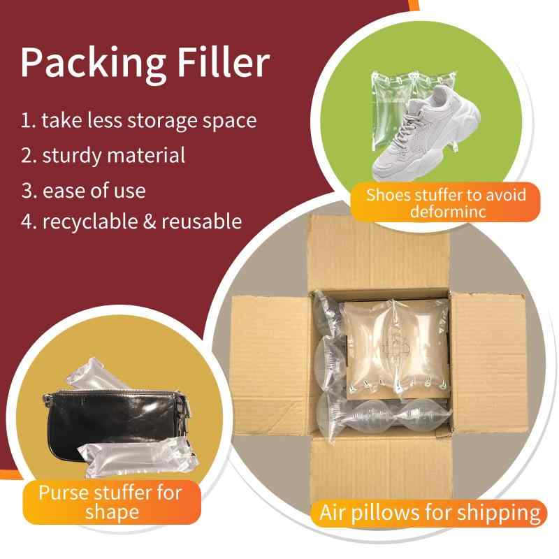 Ufriandz 配送用エアピロー 空気注入式エアバッグ 梱包用エアポケット 引っ越し用品 ボックス パッキングフィラー パース シェイパー ピーナッツのパッキングに代わるもの 4.75インチ x 7.8イ