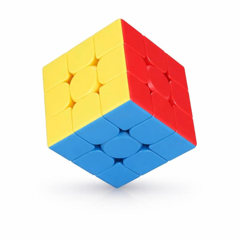 入門版 マジックキューブ 3x3 魔方 立体パズル 回転スムーズ 競技用 高耐久 調整可能 知育玩具 IQアップ 脳トレ ストレス解消 Magic Cube 無磁式 大人向けおもちゃ 対象年齢7歳以上 (3x3x3 ステッ