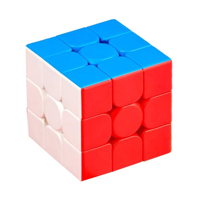 マジックキューブ 3×3×3 魔方 ステッカーレス 立体パズル Magic Cube 競技専用 脳トレ 知育玩具 (3×3×3)