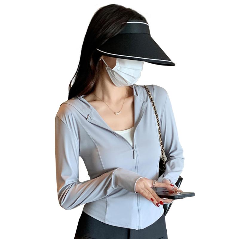 Rakuten - [Pawinpaw] ラッシュガード レディース パーカー 長袖 UVカット 日焼け対策【UPF50+UVカット・接触冷感・通気速乾・ストレッチ】水着 ラッシュパーカー 夏 薄手 夏服 海 アウター フード付 紫外