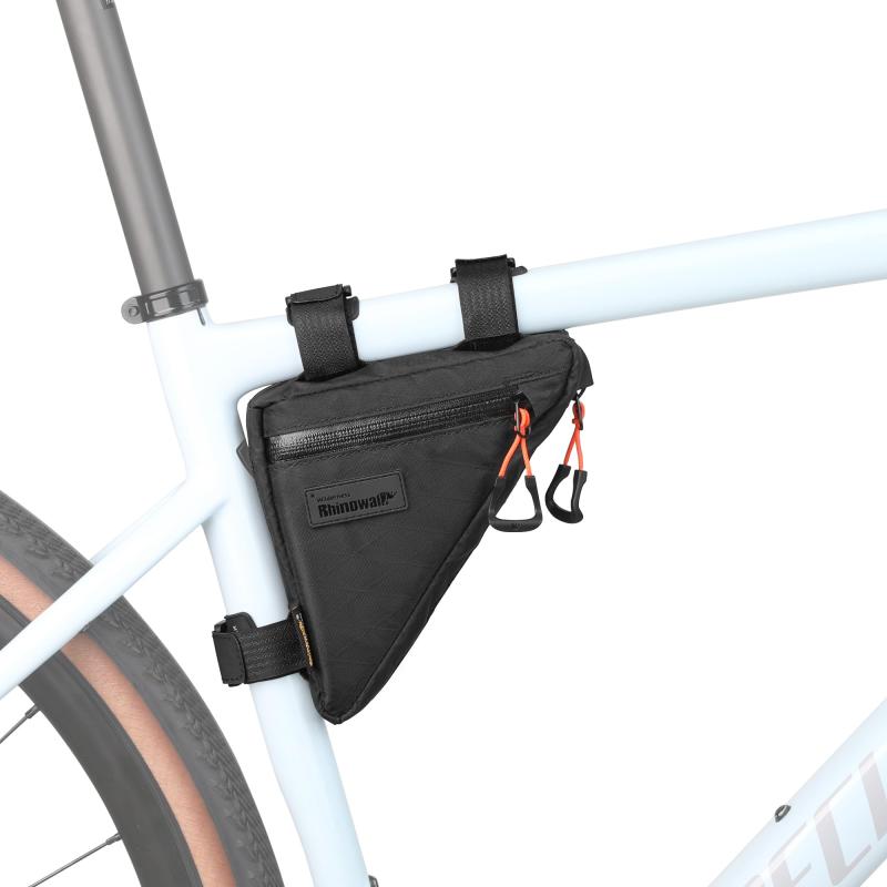 乐天商城 - Rhinowalk自転車フレームバッグ防水三角形バッグ0.9Lプロフェッショナル自転車アクセサリー（S）-ブラック