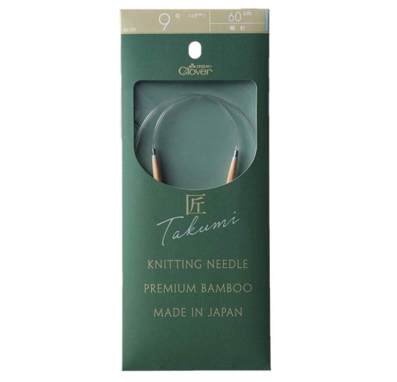 クロバー 「匠」輪針-S 60cm<9号> CL45-709梱包サイズ:21.5x0.6x8.8cm原産国:日本【素材】針:竹 、コード:ナイロン 、接合部:ステンレス 、チップ:ABS樹脂パッケージ重量: 0.02 kg