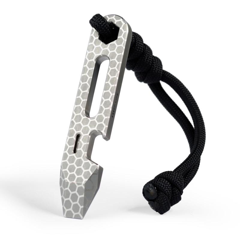 KEEPO LINK Titanium EDC Pry Bar Multi-Tool 4-in-1 Keychain Pry Bar (Bottle Opener, Hex Wrench, Ruler Included) Pocket Pry Tool for Everyday Use, Camping, and Outdoor Gear OLT