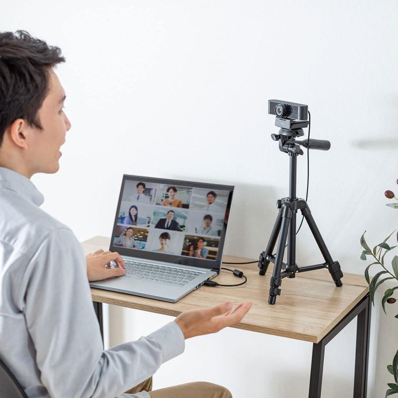 サンワサプライ コンパクト三脚(3段) WEBカメラ対応 1/4インチネジ取り付け DG-CAM29 ブラック