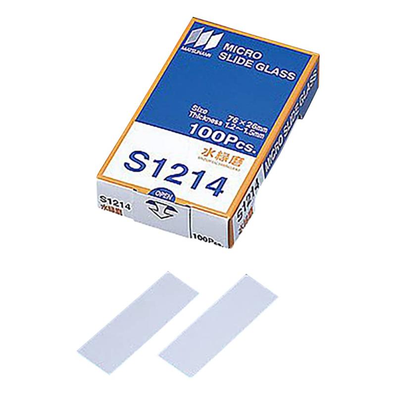マツナミ 水スライドグラス S1214 縁磨 1箱 100枚入