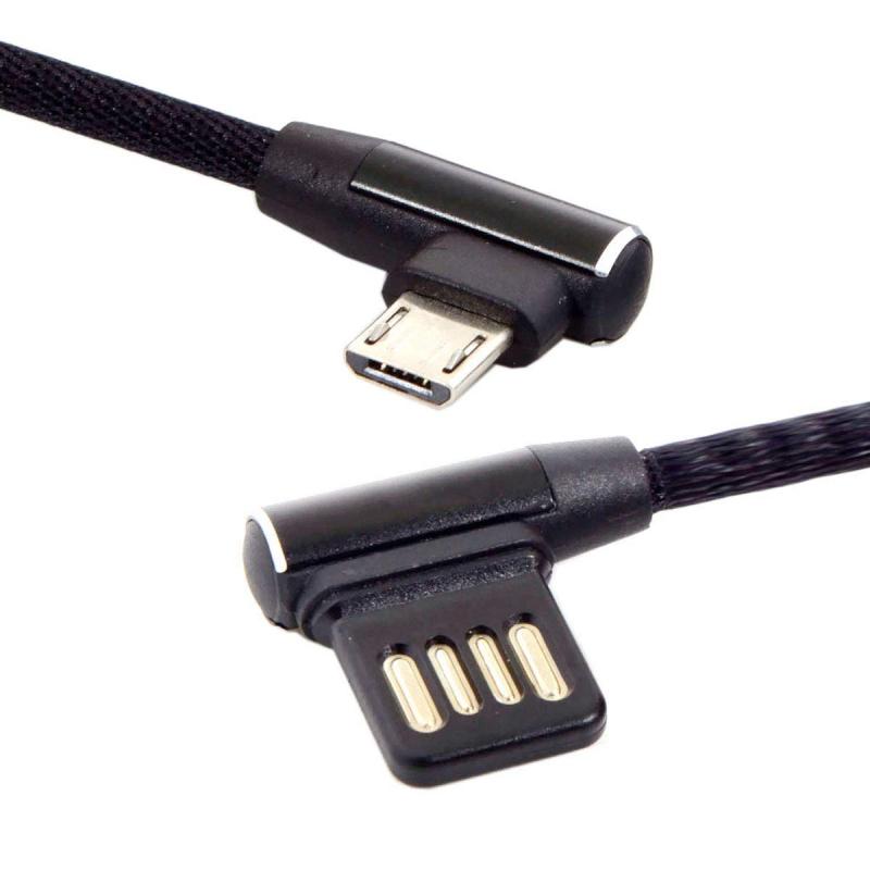 Netbook （UmPC） - Micro USB 5ピンまたはUSB-C 3.1 Type-C - 左角度90度 USB 2.0 データケーブル