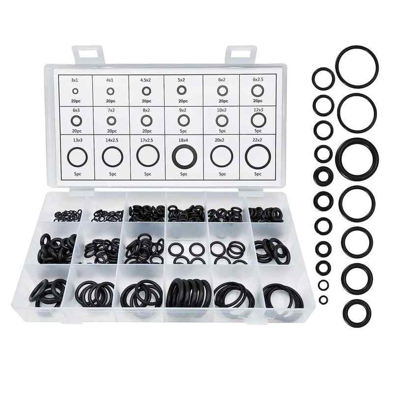 oリング セット 225個入り 耐油・耐熱・耐圧性に優 れ た 蛇口 パッキン 水道 パッキン オイル漏れ止め剤 最強 ゴム シャワー パッキン ソーダストリーム パッキン 18サイズ 自動車・機械用ガ