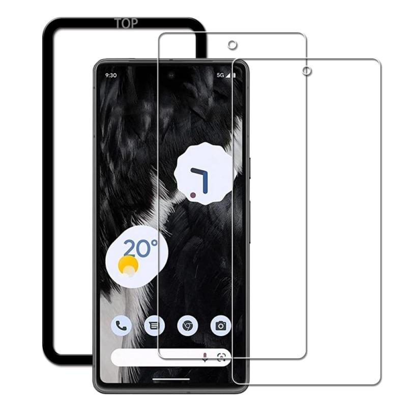 乐天商城 - 指紋認証 対応 Google Pixel 7a 用の ガラスフィルム 強化ガラス日本旭硝子素材製 保護フィルム ガイド枠付き, 2枚セット