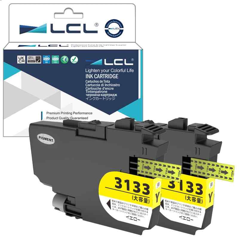 LCL Brother用 ブラザー用 LC3133 LC3133Y （2パック イエロー） 顔料 互換インクカートリッジ 対応機種：DCP-J988N/MFC-J1500N/MFC-J1..