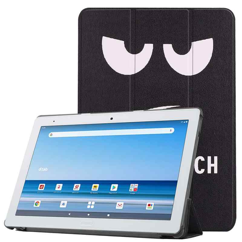 Docomo Dtab d-41A ケース【COKOVI】Sharp SH-T01 ケース NTTドコモ dtab d-41A カバー 10.1 インチ タブレット ケース スタンド機能付き 三つ折り オートスリープ機能 横開き 全面保護 軽量型 超薄型