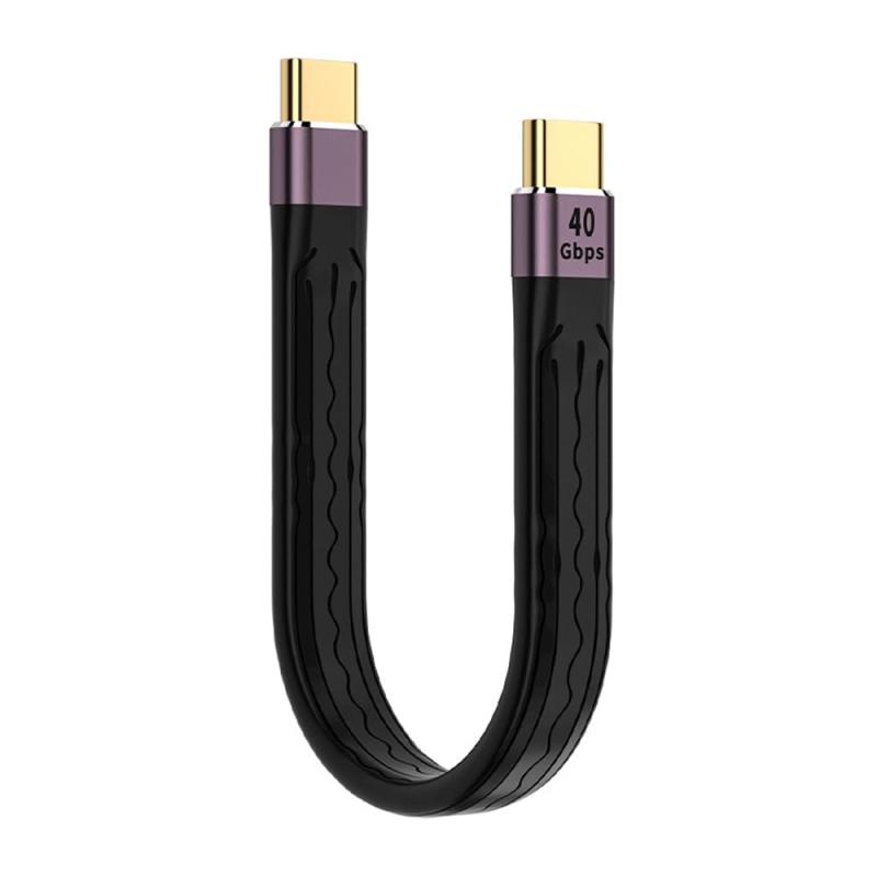 Type-C USB-C オス - オス usb c ケーブル 短い usb4 ケーブル 短いusbケーブル 40Gbps高速データ転送 8K@60Hz映像出力 PD対応 100W/5A急速充電 Type-C機種対応 約14cm