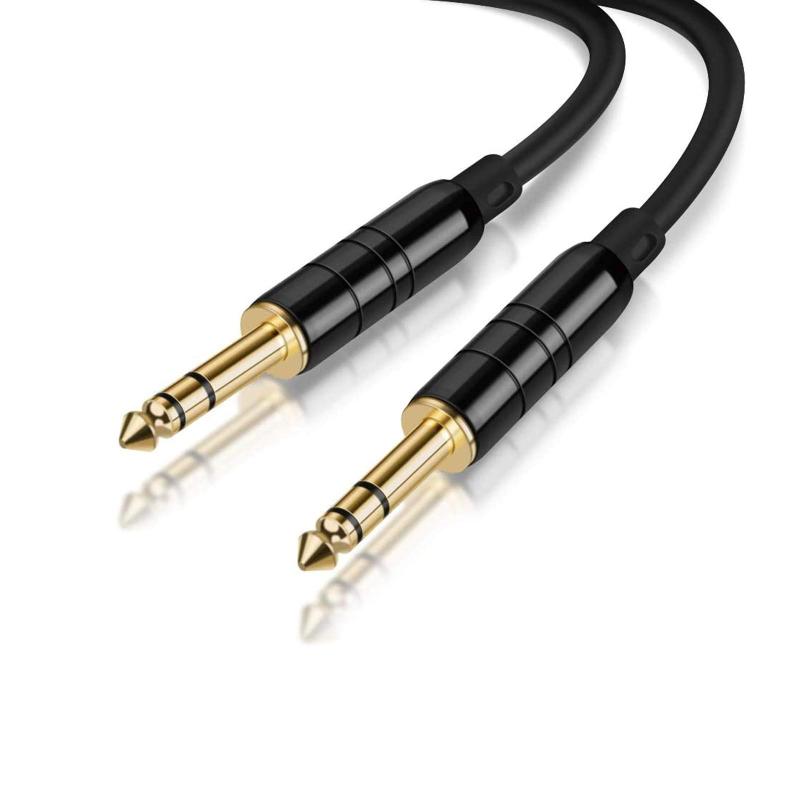乐天商城 - バランスケーブル CableCreation 6.35mm 1/4" TRS to 6.35mm 1/4" TRSバランスステレオオーディオケーブル オス（M） to オス（M） 1.8 M/ブラック