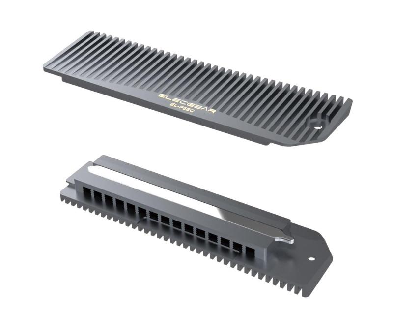 ElecGear PS5 ProとSlim SSD ヒートシンク、EL-P5SC ヒートパイプ + アルミニウム クーラー、内蔵 PCIe M.2 NVMe Gen4 メモリ用、再設計された SSD マウント ポスト