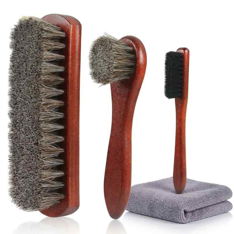 乐天商城 - DLSiXiang グローブ 手入れ ブラシ 4点セット 野球用品 グローブ 汚れ落とし 馬毛 柔らかい (コーヒー)