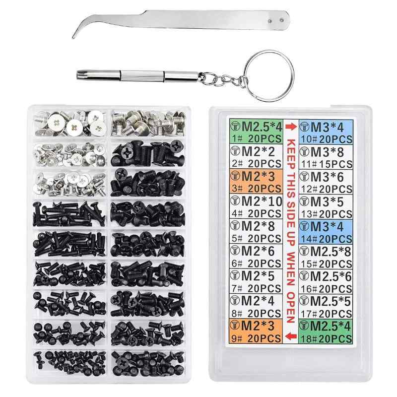 SZSL ノートパソコンネジM2.5 M 3ノートパソコンネジM2 SSD固定用平置き交換用ノートパソコンネ-ジ収納ケース355個