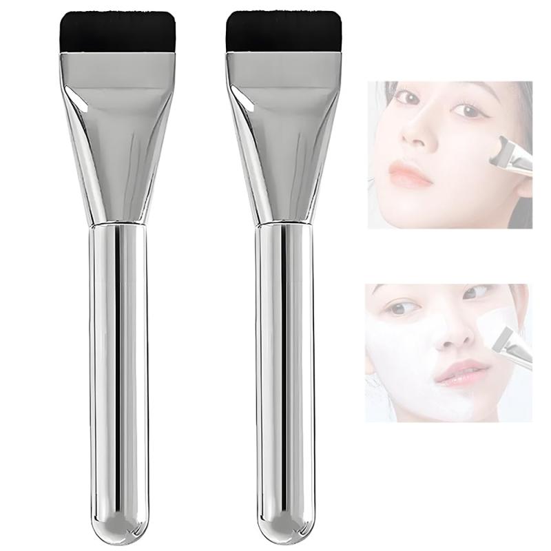 ZHSHXNGY メイクブラシ ファンデーションブラシ フラットメイクブラ ファンデーション リキッドファンデーション 極細ファンデーション