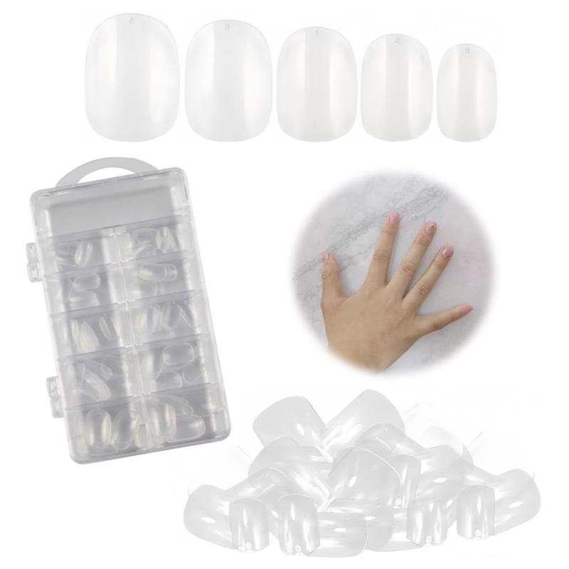 PAVIKE ネイルチップ 小学生 子供 ショート 120枚セット 10サイズ クリア 小さい爪用 つけ爪 女の子 人気