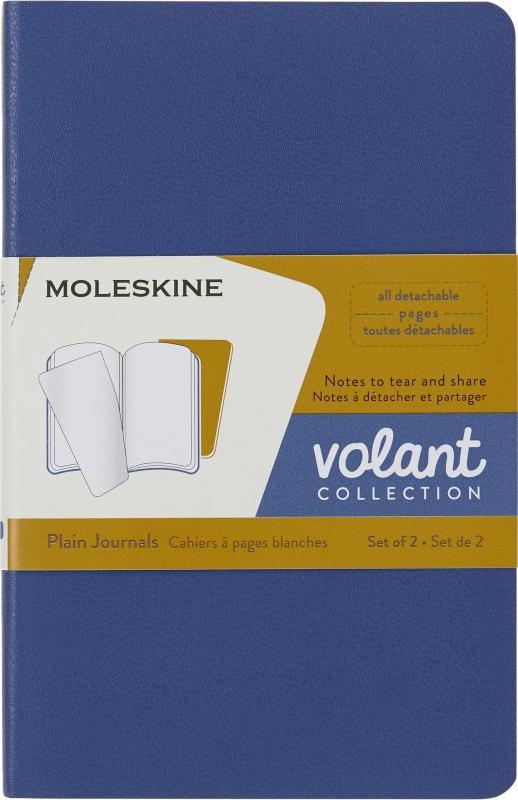 樂天商城 - モレスキン ノート VOLANT ジャーナル 白紙 ポケット フォーゲット ミー ノット ブルー、アンバーイエロー QP713B41M17