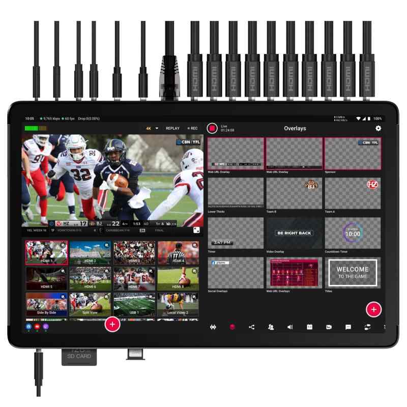 YoloLiv YoloBox Extreme、オールインワン4Kライブビデオストリーミング機器、8つのHDMI入力、Facebook、YouTube、NDI、RTMP、SRT対応のスイッチャー、エンコーダー、レコーダー、モニター水平および垂直ストリーミングのサポート: YoloBox Ultraには2つのストリーミングモードがあります。ライブストリーミングモードでは、3つの水平な宛先に同時に配信でき、垂直ストリーミングモードでは2つの垂直な宛先に同時に配信できます。ただし、異なるモードのため、水平と垂直の宛先に同時に配信することはできません