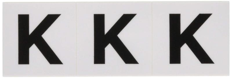 Rakuten - TRUSCO(トラスコ) アルファベットステッカー 30×30 「K」 白 3枚入 TSN-30-K