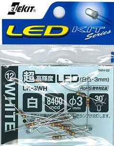 乐天商城 - ELEKIT イーケイジャパン エレキット 超高輝度LED(白色・3mm) LK-3WH