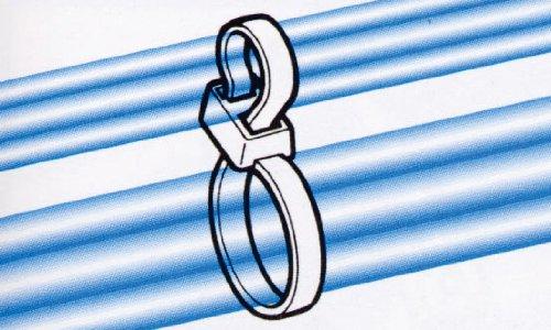 ポッシュ(POSH) ダブルヘッドタイ(8の字結束) ブラック M 208mm 5本入り 800271