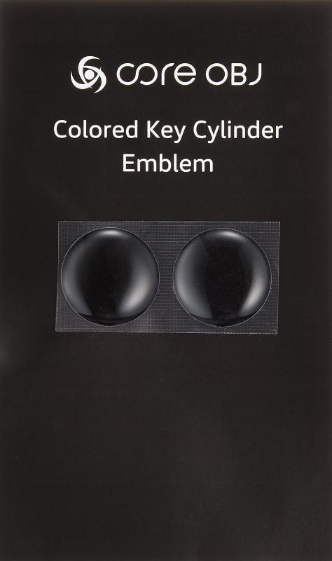 core OBJ Colored Key Cylinder Emblem Volkswagen Golf8 キーシリンダーエンブレム ブラック CO-CKE-01B