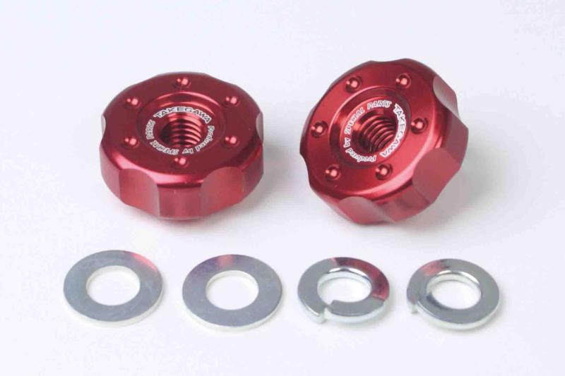 スペシャルパーツ武川 (TAKEGAWA) SP武川 ドライブチェーンアジャストナット レッド ダックス125/CT125/モンキー/スーパーカブ 等 06-03-0018