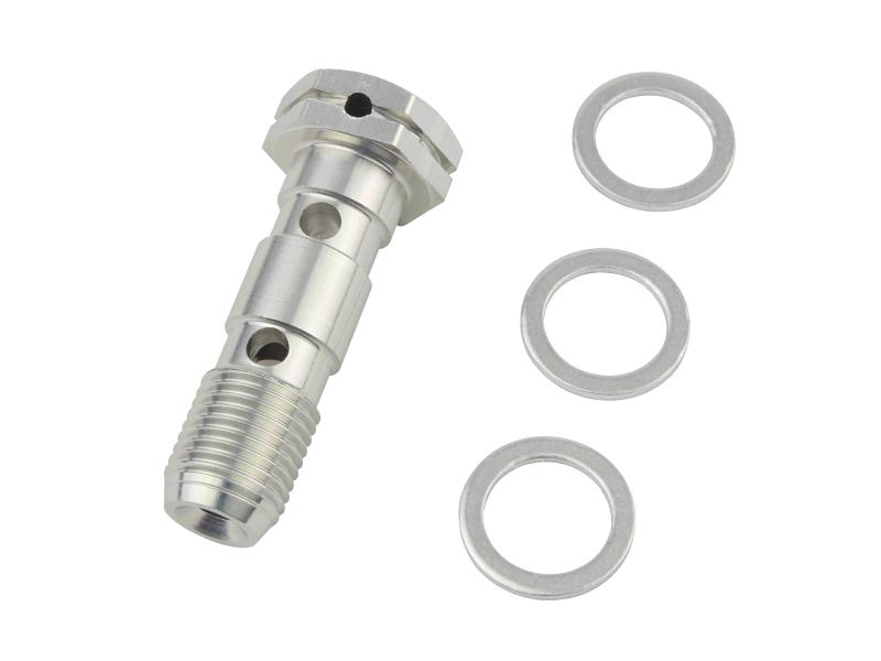 ポッシュフェイス(POSH FAITH) バイク用品 アールズバンジョーボルト シルバー 1.00ダブル 550021-03