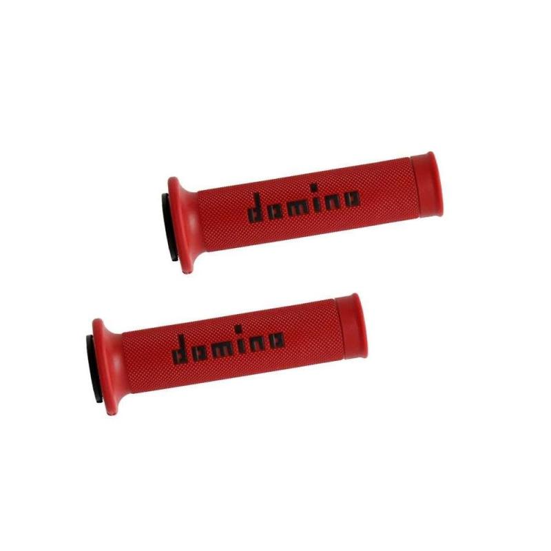 ドミノ(domino) グリップ レーシングタイプ126mm レッド×ブラック A01041C4042