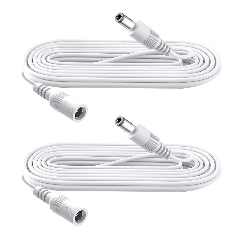 樂天商城 - Security-01 2個 2m DC延長ケーブル DC/AC電源延長ケーブル DCプラグ 延長コード LED テープライト ビデオ カメラ 監視カメラ 用の電源アダプターコード 外径 5.5mm/内径 2.1mm 白/ホワイト