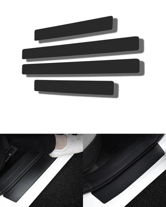 Rakuten - 4枚セット黒色 新型CX-60 KH系 KH5P KH3P KH3R3P CX-30 DM系 MX-30 に対応 車用 サイドステップガード 外側スカッフプレート キズ防止 滑り止め