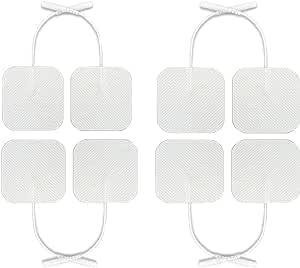 EMS/低周波用 粘着パッド 角型5x5cm ems用粘着パット ems 低周波用 粘着パッド導子 [4枚入/袋×2袋] 日..