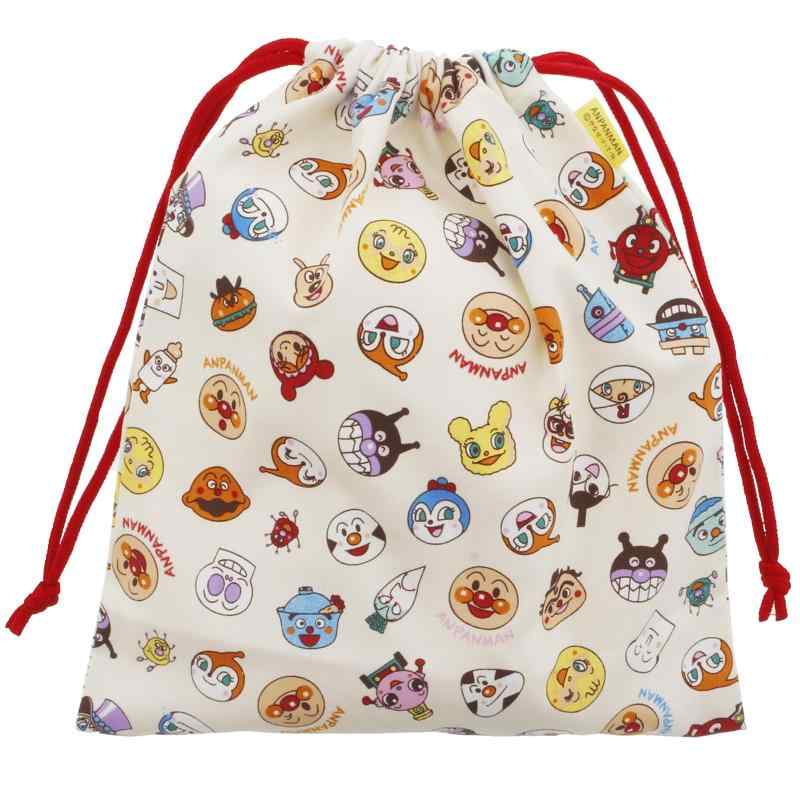 乐天商城 - 伊藤産業 巾着 アンパンマン オールスター お着替え巾着 約29×25cm 日本製 アイボリー ANC-1001