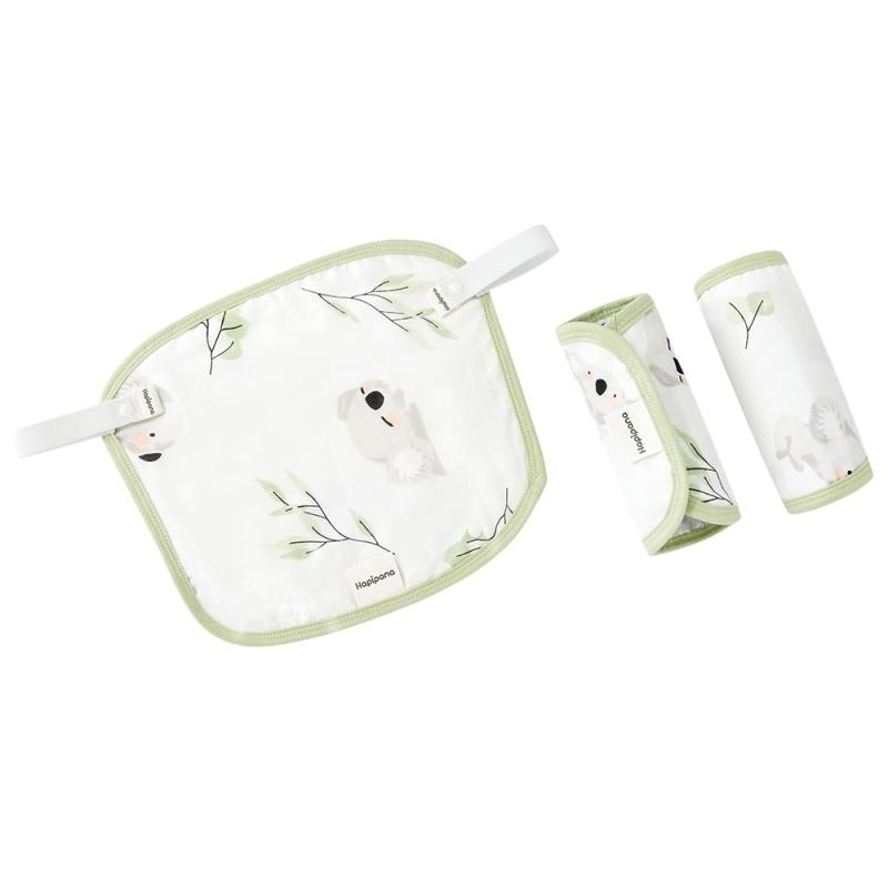 抱っこひも よだれカバー 胸当て 竹繊維綿 6重ガーゼ ベビーキャリア 子守帯 抱っこひも用 よだれパッド ベルトパッド サッキングパッド 吸湿速乾 細菌防止 ベビーギフト 出産祝い