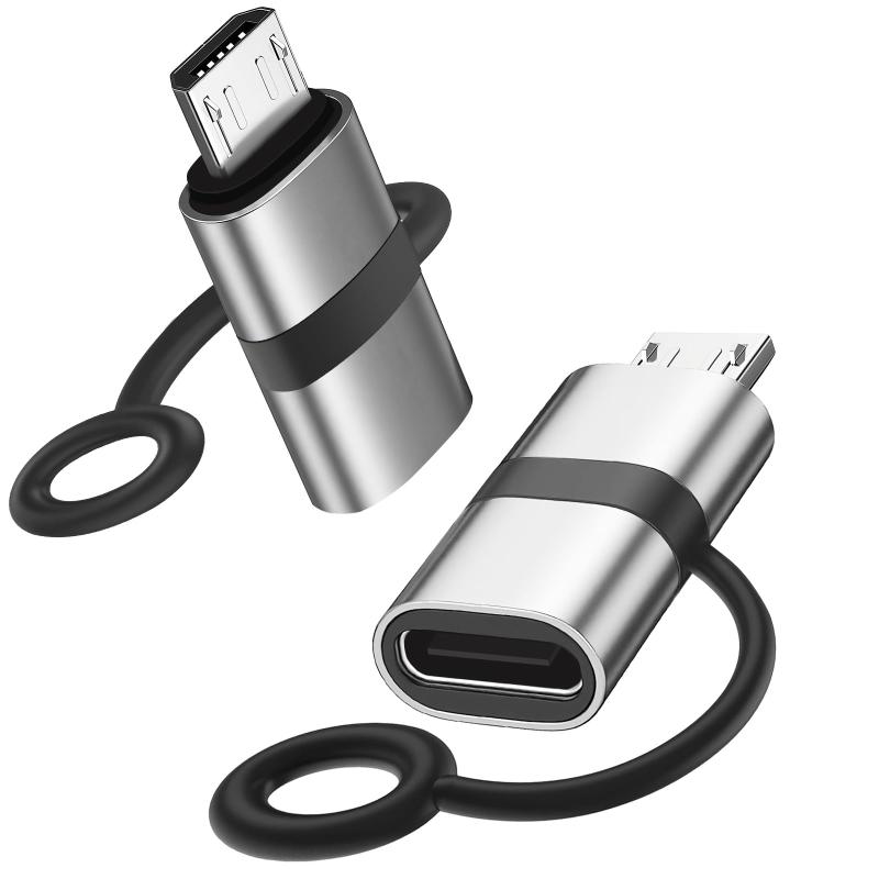 COMTAR (2個入り)マイクロUSB変換アダプター Type-C to Micro USB マイクロusb タイプc 変換 マイクロ usb タイプc 変換 マイクロusb 変換アダプタ急速充電・データ転送対応 Xperia、Galaxy、Nexus