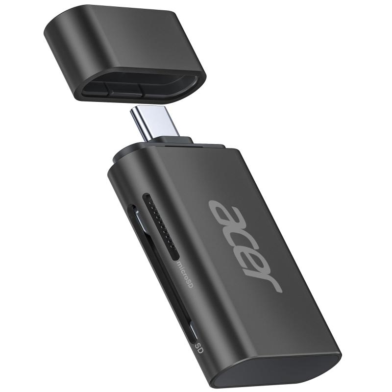 acer USB C SD 4.0カードリーダー UHS-II対応、Micro SD カードリーダー USB C デュアルカード読み取り対応
