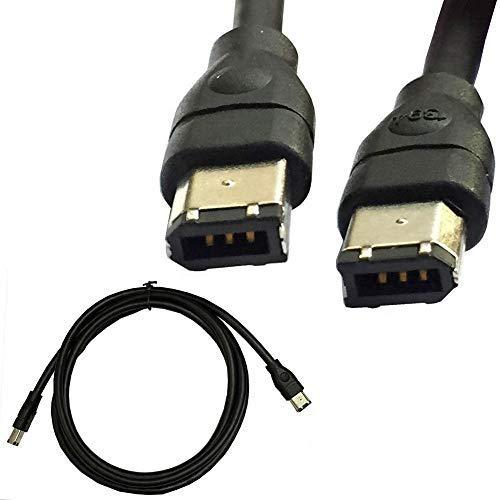 Firewire ケーブル、IEEE 1394 1394a FireWire 400 データビデオケーブル 6ピン直角オス- 6ピンストレ..