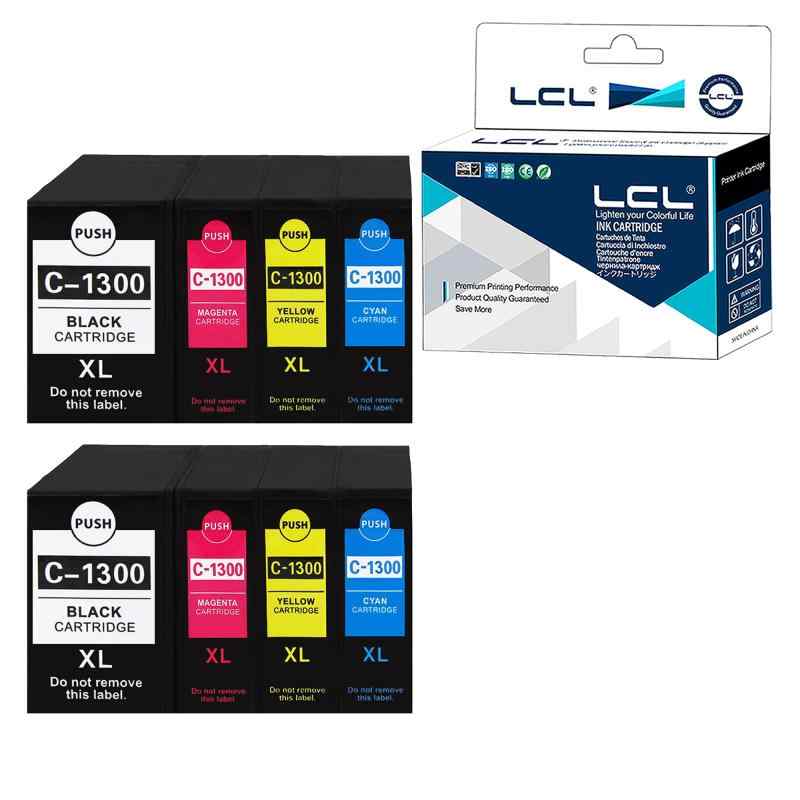 Rakuten - LCL Canon用 互換インクカートリッジ PGI-1300XL 4色*2