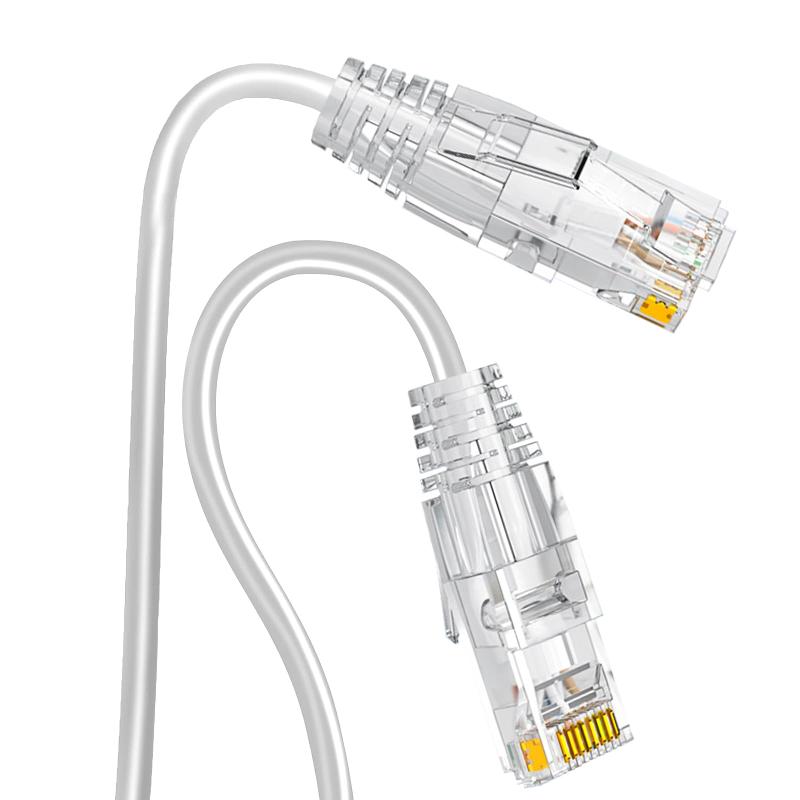 Rakuten - LANケーブル CAT6A 0.3m 短いランケーブル 10GBASE-T高速対応 全長さ30cm 2本セット 28AWG細い RJ45コネクタ付き 業務でも家庭でも モデム用 カテゴリ6a ホワイト