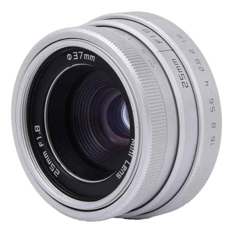 ASHATA 25mm広角レンズ Cフレーム付き F1.8ミニCCTV広角レンズ 25mmミニCCTV F1.8 Cマウントレンズ