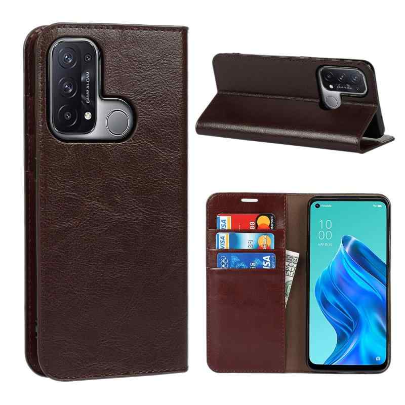 Crazy Horse Leather Case for OPPO Reno 5A