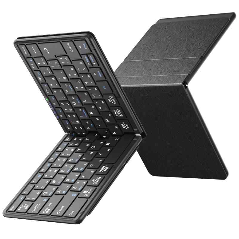 【2026革新版】Omikamo キーボード ワイヤレス 折りたたみ式 JIS標準日本語配列 ipad/iphone キーボード Bluetooth マルチペリング iOS/Mac/Windows/Android/Google対応 フルサイズ パンダグラ