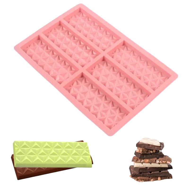 Rakuten - BLOOPIC ドバイチョコレート 型 チョコレートバー型 長方形 シリコン 型 食品グレードのシリコン ノンスティックチョコレートモールド 簡単リリース 手作りチョコレート型 クッキー型 ケー