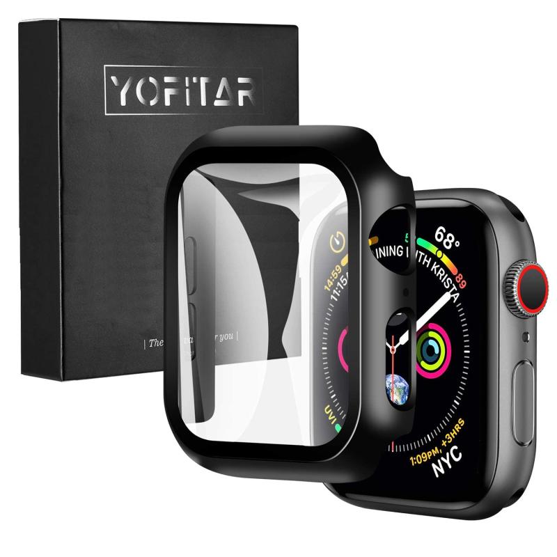 樂天商城 - YOFITAR Apple Watch 用 ケース series6/SE/5/4 40mm アップルウォッチ保護カバー ガラスフィルム 一体型 PC素材 全面保護 超薄型 装着簡単 耐衝撃 高透過率 指紋防止 傷防止 ブラック