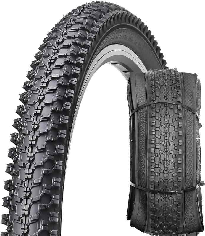 MOHEGIA 24インチ マウンテンバイク タイヤ: 24×1.95 54-507 MTB 折り畳み式 交換用 自転車タイヤ - ブラック
