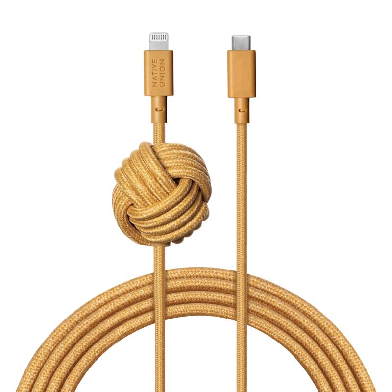 NATIVE UNION  Night Cable USB-C to ライトニング データ同期 急速充電ケーブル  iPhone/iPad対応 (3メートル) (Kraft)